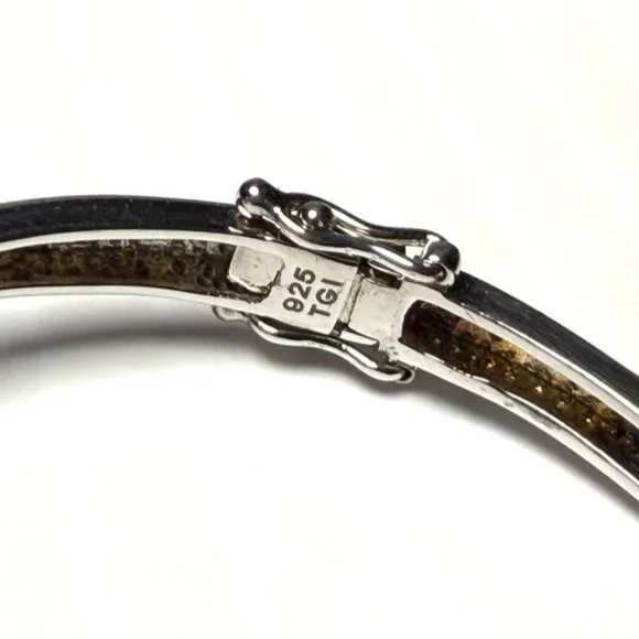 Sterling Silver Tanzanite and CZBangle